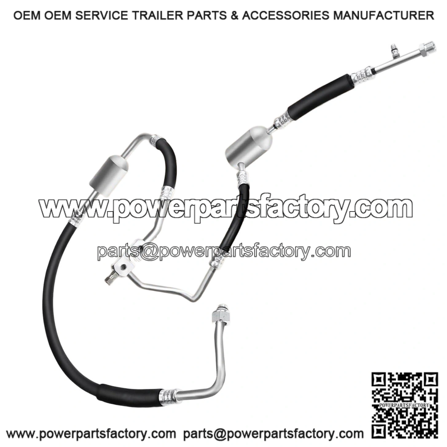 A/C Suction Hose & Discharge Line Hose Assembly for Ford F-150, F-250, F-350, Bronco, 1989-1993, OHV