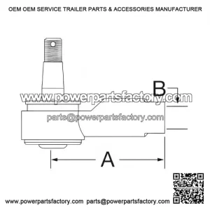 Steering Cylinder Ball Joint Fits Case-IH & Ford/New Holland Compact Tractors, PN:SBA334801512 (SBA334801512)