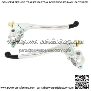 Rubber Tipped Clutch & Drum Brake Lever Perch Set ?C Chrome 7/8" for Honda