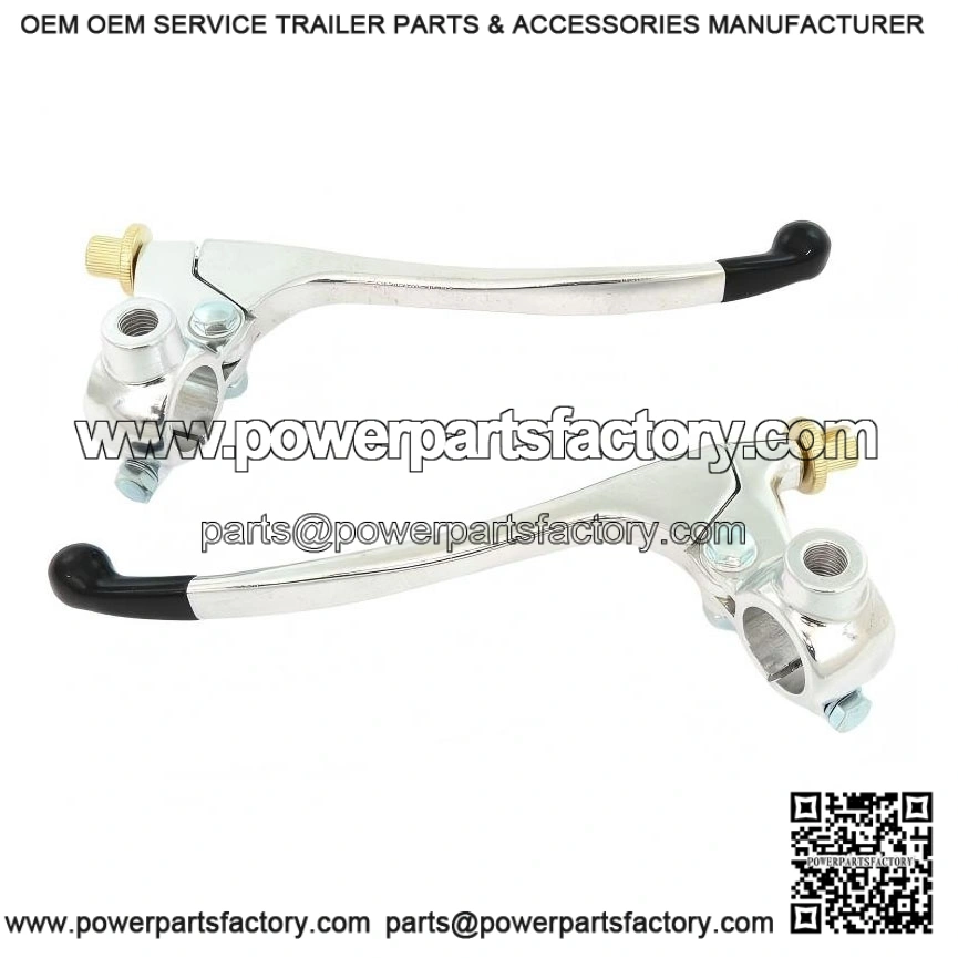 Rubber Tipped Clutch & Drum Brake Lever Perch Set ?C Chrome 7/8" for Honda