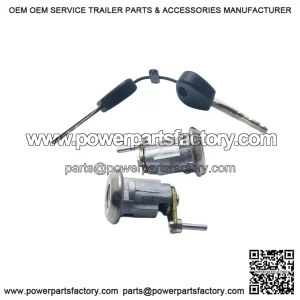 Door Lock Cylinder Kit Compatible with Aixam, Chatenet, Ligier, Microcar, Minauto