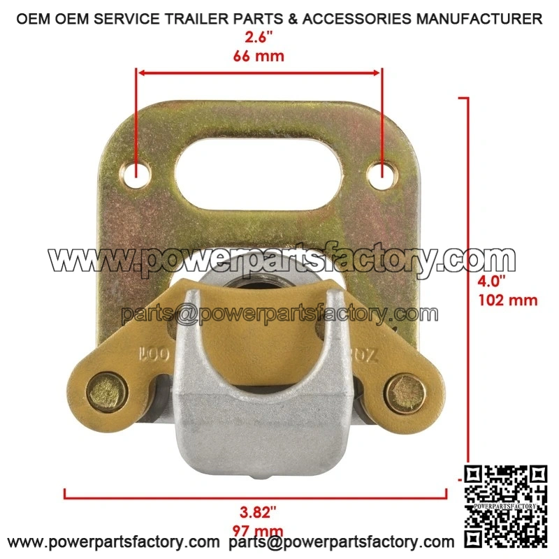Front Right Left Brake Caliper w/ Pad & Line for Polaris Sportsman 500 1995-2001 - Image 2
