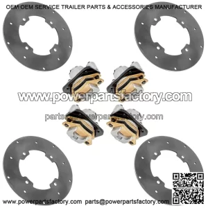 For Arctic Cat Wildcat 1000 2013 Front Left & Right Rear Brake Disc w/Calipers