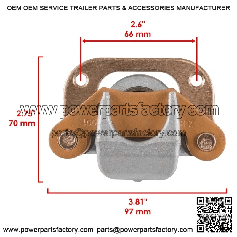 For Polaris Trail Blazer 250 1990-94 1996-00 Front Brake Caliper w/ Pad & Line - Image 2