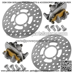 For Yamaha Raptor 250 YFM250R 2008-13 Front R & L Brake Caliper & Disc w/ Bolts