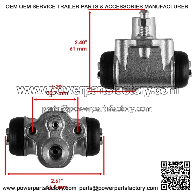 Front Brake Cylinder Left or Right with Brake Shoe for Kawasaki Mule 610 KAF400 2005-2009 - Image 2