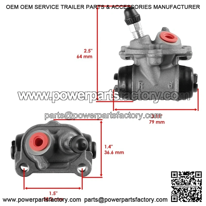Front Right Wheel Brake Cylinder Assembly for Honda Recon 250 TRX250 1997-2001 - Image 2