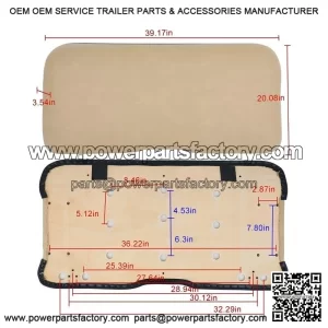 Front Seat Cushion ?C Tan ?C for EZGO RXV