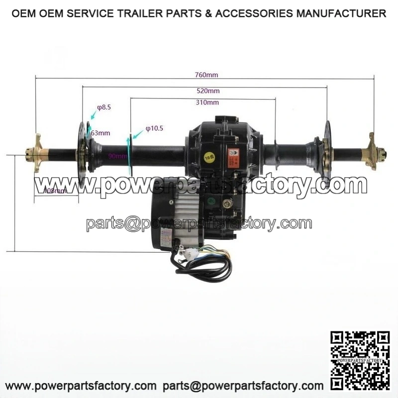 Differential Rear Axle Kit for Trike E-Bike Golf Cart Quad ?C 500W, 1000W, 1500W Motor Options - Image 2