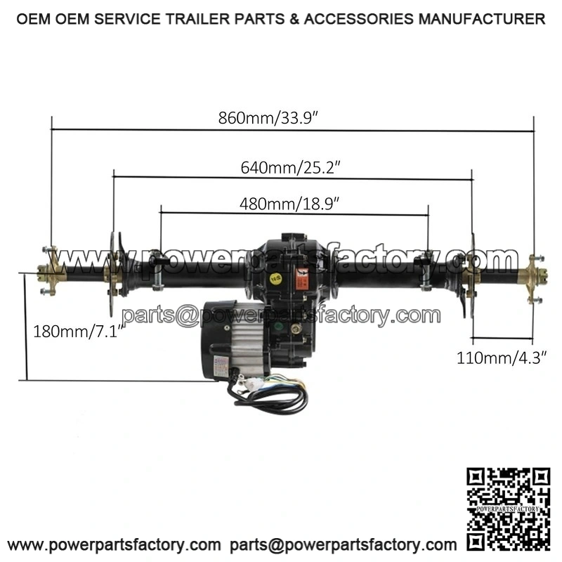 Differential Rear Axle Kit for Trike E-Bike Golf Cart Quad ?C 500W, 1000W, 1500W Motor Options - Image 3