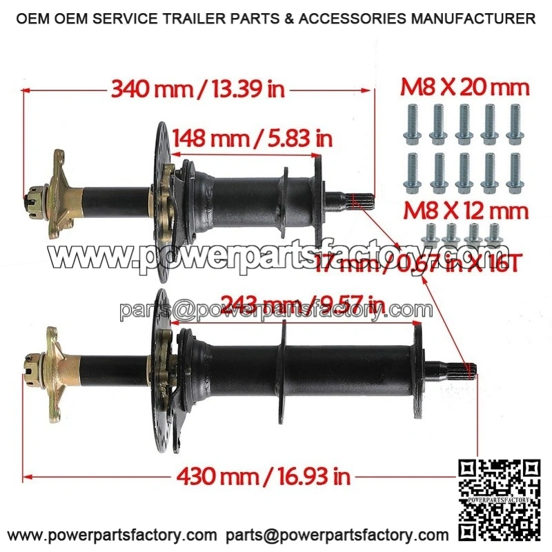 72V 1500W Differential Motor Rear Axle Kit with Snow Sand Tracks for Electric ATV Golf Cart Go Kart - Image 3