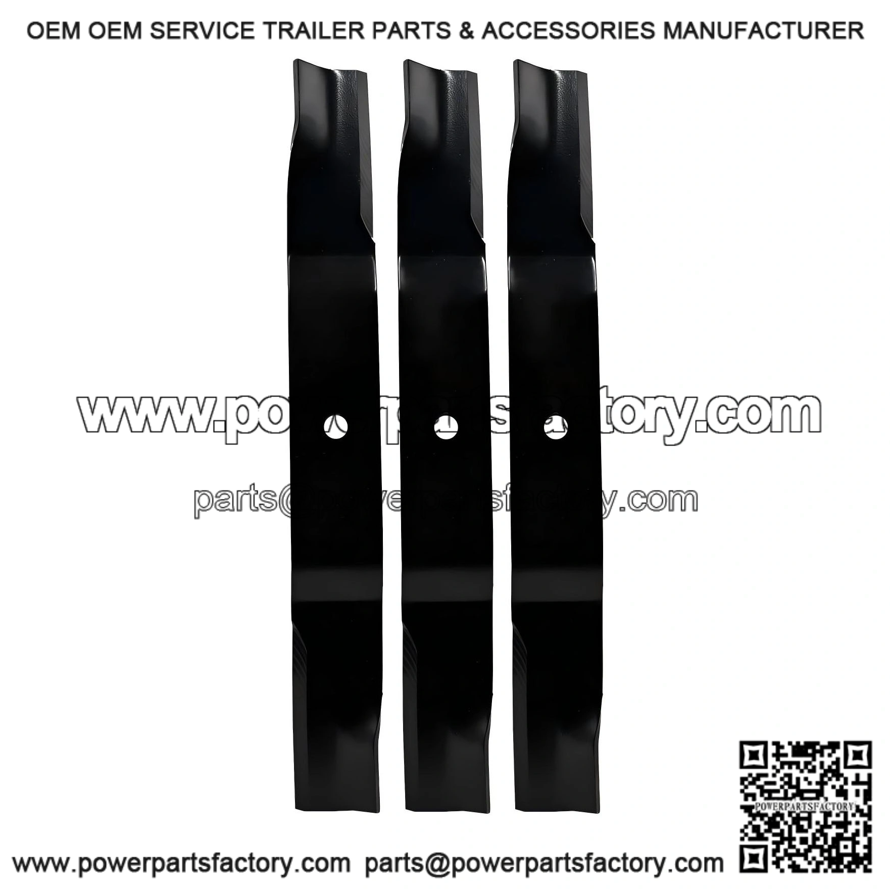 561163B 3-Blade Set ?C Fits 61" Bobcat Mowers, Replaces 112111-03, 438-0002-00, 50-3050, and 71440006