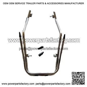 Chrome Mudguard Bumper / Crash Fender in Black for VESPA PX125/150/200 & LML STAR.