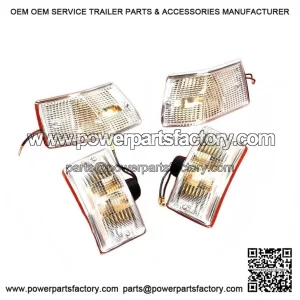 Set of Front and Rear White Lens Indicators for VESPA PX125E, PX150E & PX200E.