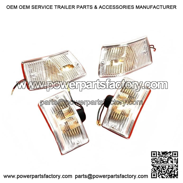 Set of Front and Rear White Lens Indicators for VESPA PX125E, PX150E & PX200E.