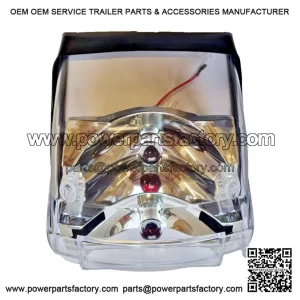 Clear Lexus Style Rear Tail Light (4-Wire Bulbs) with Black Gasket for Vespa PX 125/150/200.