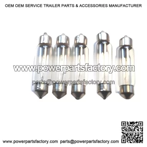 5 x 6V 5W Taillight / Brake Light Festoon Bulbs for Vespa Scooters.