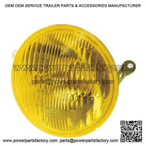Front Yellow Glass Headlight Set for Vespa PX 125/150/200 Arcobaleno.