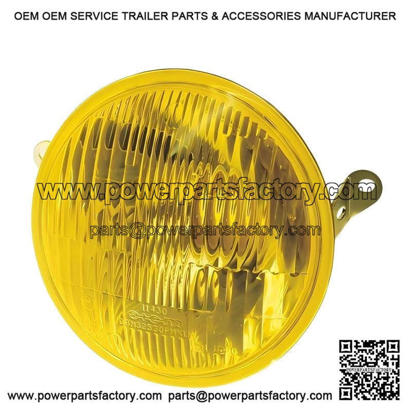 Front Yellow Glass Headlight Set for Vespa PX 125/150/200 Arcobaleno.