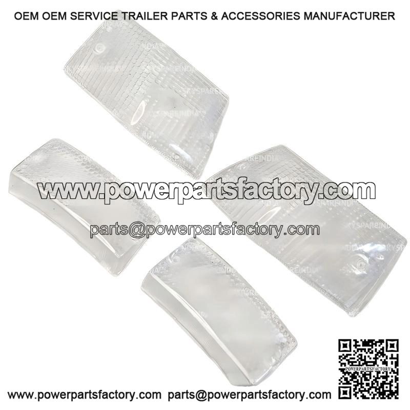 Set of 4 Clear Front & Rear Indicator Lenses for Vespa PX, LML & T5 (2T & 4T).