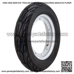 350x10 Tyre with Silver Painted Wheel Rims for VESPA PX, PE, T5 & LML.