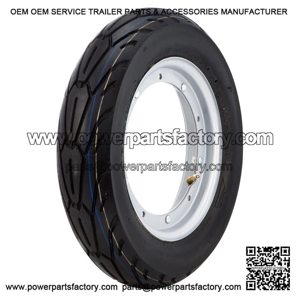350x10 Tyre with Silver Painted Wheel Rims for VESPA PX, PE, T5 & LML.