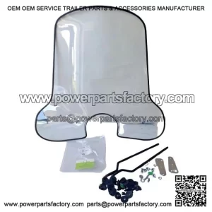 Windscreen Kit with Mounts (74x69 ?C Original Piaggio) for Vespa PX125-150-200, PK & PK XL.