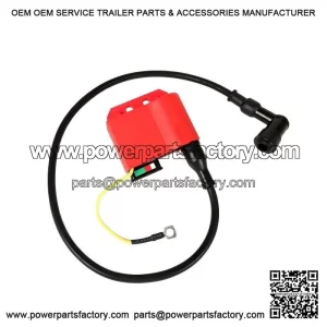 Red CDI Coil with HT Lead and Plug Cap for Vespa PX, T5, LML 2T & Lambretta GP.