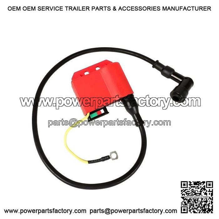 Red CDI Coil with HT Lead and Plug Cap for Vespa PX, T5, LML 2T & Lambretta GP.