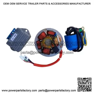 Electronic Stator Plate + CDI Coil + 5-Pin Regulator for Vespa PX125, PX200 & P200E.
