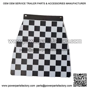 60's Style Black Mudflap with White Chequered Pattern ?C Made in Italy, fits Vespa Lambretta PX & GP.