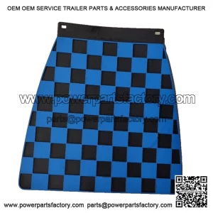 Blue & Black Chequered Mudflap ?C  fits Vespa PX, T5, P, Rally, Primavera, Special & ET3.