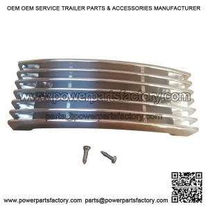 Chrome Plastic Horncast Grill & Fixings (118x42mm / 82mm) for Vespa PX, LML & T5.