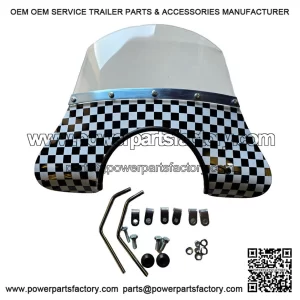 Black & White Chequered Flyscreen ?C All fixings included, fits Vespa PX, T5 & LML.
