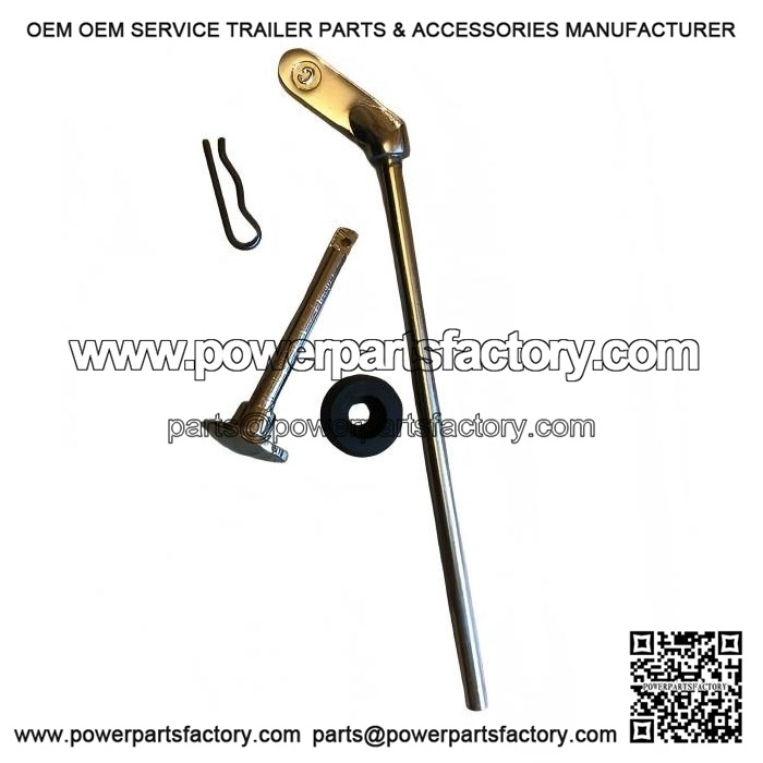 Chrome Petrol Lever / Fuel Choke Rubber and Clip Set for Vespa PX & LML.