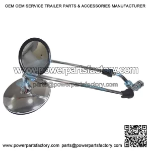 Pair of Left & Right Headset Side Chrome Mirrors for Vespa PX & LML.