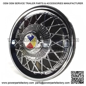 Black Cross Spoke Hub Cap for 350 x 10 Wheels ?C fits VESPA PX, PE, PK, T5 & TX (1977-2016).