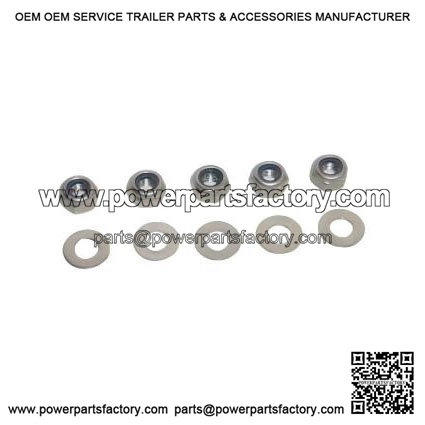 Stainless Steel Wheel Nut Kit (5x Nyloc Nuts & Flat Washers) for Vespa PX125 & P200E.