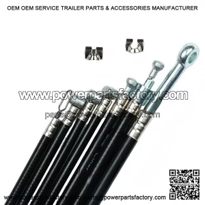 Black Cable Set with Silk Liner for Vespa P 125 X, VNX1T & PX 150.