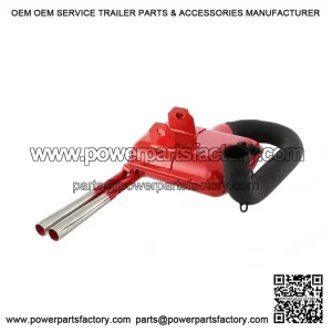 Road 2.0 Chrome Red Twin Pipe Exhaust for Vespa PX & LML 2T 125/150/177/180.