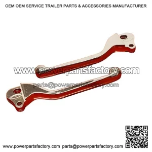 Silver Left & Right Dog Leg Levers (Clutch & Front Brake) for VESPA PE, PX, TX & T5.