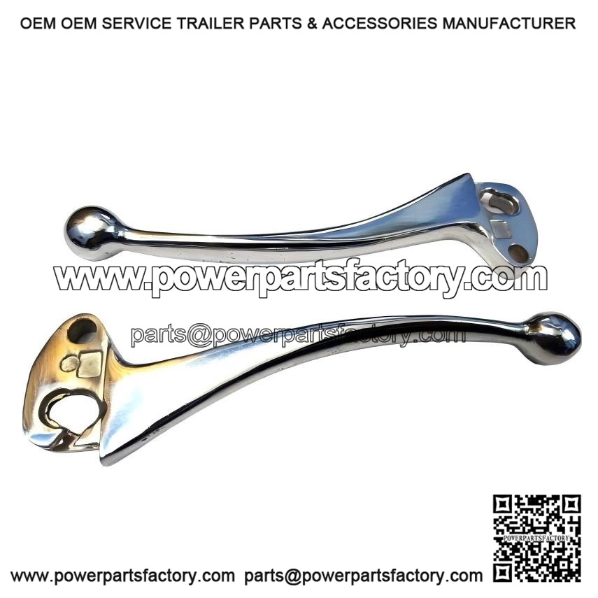Silver Chrome Brake & Clutch Lever Set for Vespa PX, PX125, PX150, LML & Stella.