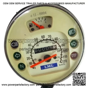 Speedometer Assembly (120 Kmph) for Vespa PX, LML, PX125, PX150, VBX, VNX & Stella.