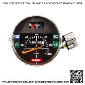 Speedometer (120 Km/h) with Odometer & Fuel Meter for Vespa PX, P125X, P150X & LML Star.