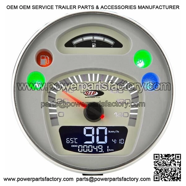 Digital LCD Speedometer with Rev Counter 2.0 for VESPA PX125E, PX150E & PX200E.