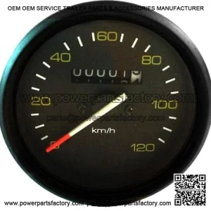 Odometer with Black Bezel (85mm) ?C Compatible with Vespa PX 125/150/200.