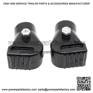 Pair of Black Stand Shoes/Feet for Vespa PX, LML, Star & Stella.