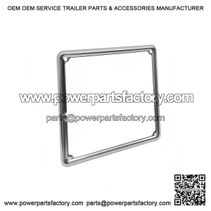 Chrome European License Plate Frame 185??185 mm, Vespa PX 125-150-200