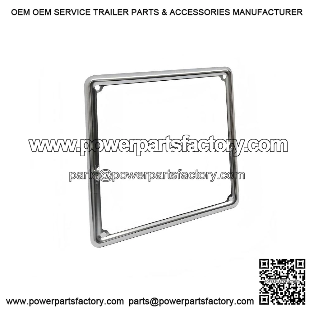 Chrome European License Plate Frame 185??185 mm, Vespa PX 125-150-200