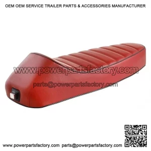 Sports Seat in Red with Black Trim for VESPA PX 125/150/200 (1977-2016).